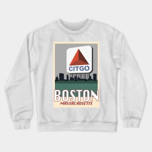 Boston Travel Poster 2 Crewneck Sweatshirt